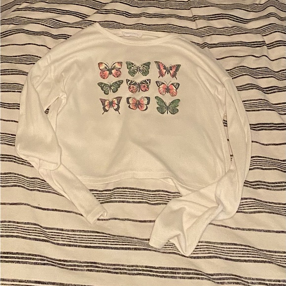 Nordstrom Tops - All In Favor Longsleeve Cropped Shirt